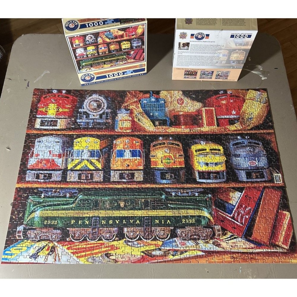 Lionel Train Edition 1000 piece Jigsaw Puzzle Locomotives Well Stocked Shelves